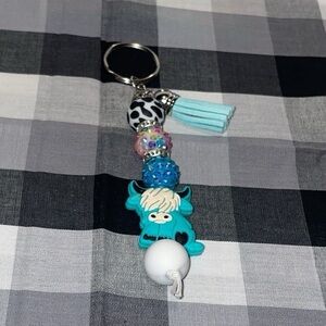 Homemade cow keychain